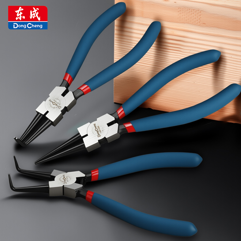 Power Tools Japan - คีมวงแหวนญี่ปุ่น 5/7/9 นิ้ว เหล็กกล้าคาร์บอน สำหรับใช้งานภายในและภายนอก แบบตรงและแบบงอ