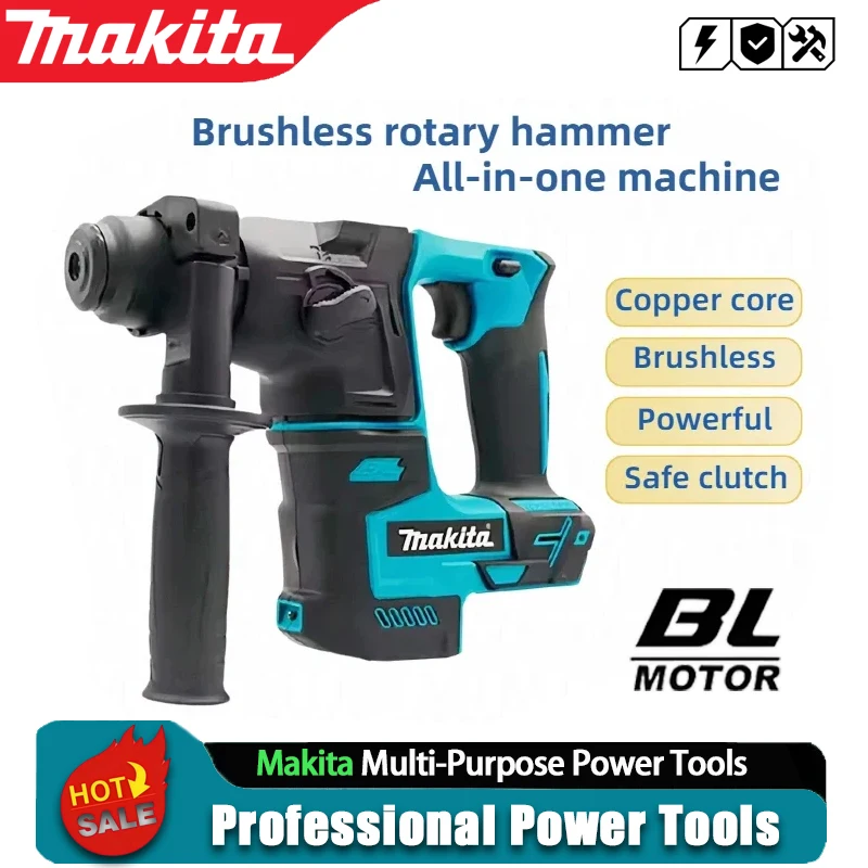Power Tools Hammer - สว่านโรตารี่ไร้สาย Makita Brushless 18V แบตเตอรี่ลิเธียม เครื่องมือไฟฟ้า