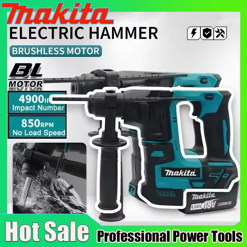 Power Tools Hammer - สว่านไร้สาย Makita Brushless Hammer 18V แบตเตอรี่ลิเธียม