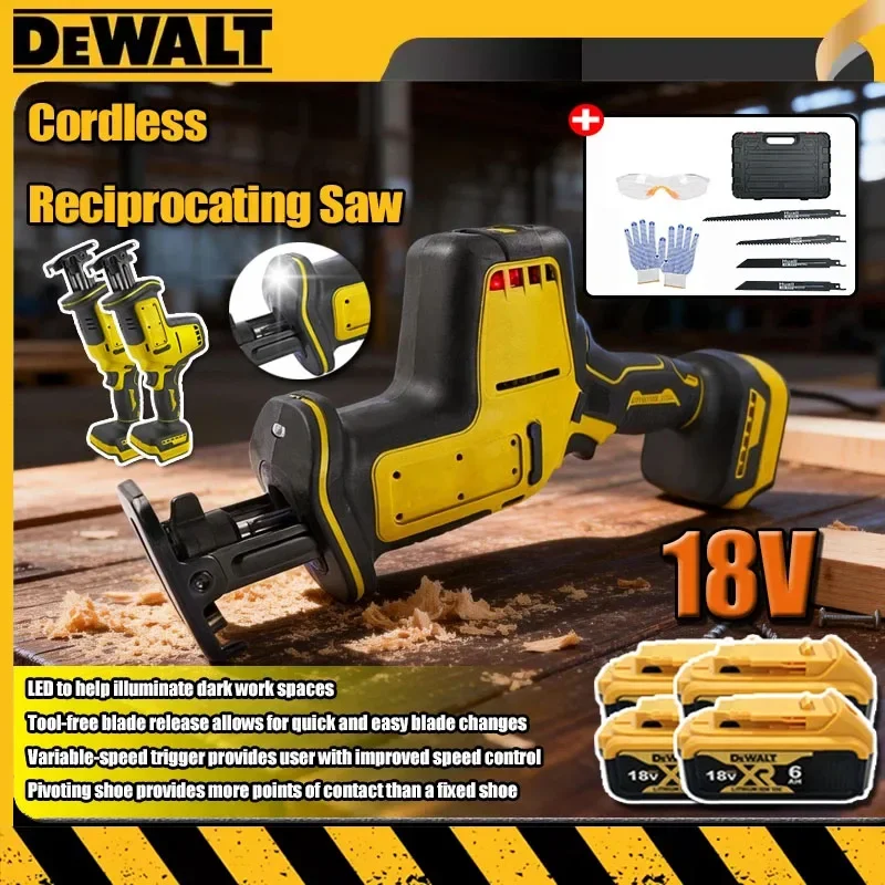 Power Tools Dewalt - DEWALT เลื่อยลูกสูบไร้สาย ปรับความเร็วได้ ไม่มีแปรงถ่าน สำหรับตัดโลหะและไม้ ใช้กับแบตเตอรี่