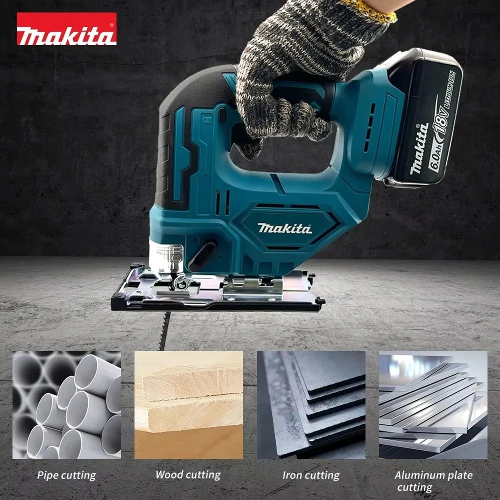 Power Tools Jigsaw - มากีต้า DJV182Z เครื่องเลื่อยจิ๊กซอว์ไร้สาย 18V ไม่มีแบตเตอรี่ ใบเลื่อย