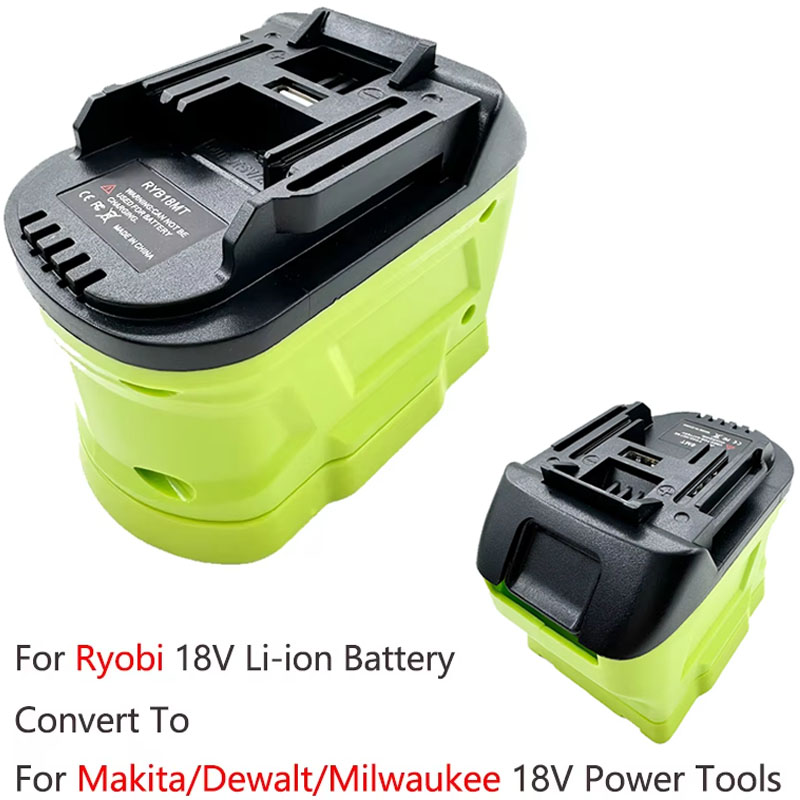 Power Tools Dewalt - อะแดปเตอร์แบตเตอรี่สําหรับ RYOBI 18V Li-Ion แบตเตอรี่แปลงสําหรับ Makita/Dewalt/Milwaukee