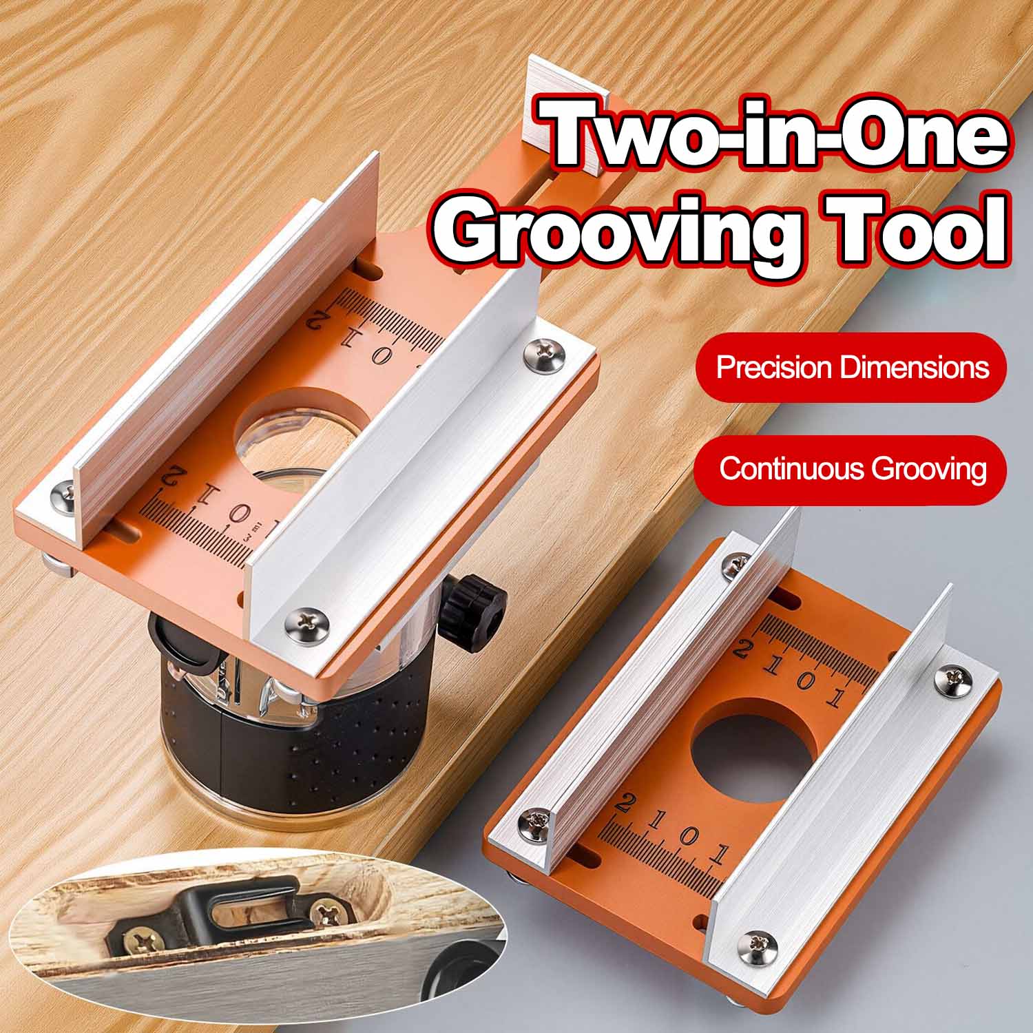 Router Trim Base - เครื่องมือตัดแต่งร่องไม้แบบมือถือ พร้อมฐานรองรับที่แม่นยำสำหรับเครื่องกัดร่องและเครื่องตัดขอบโค้ง