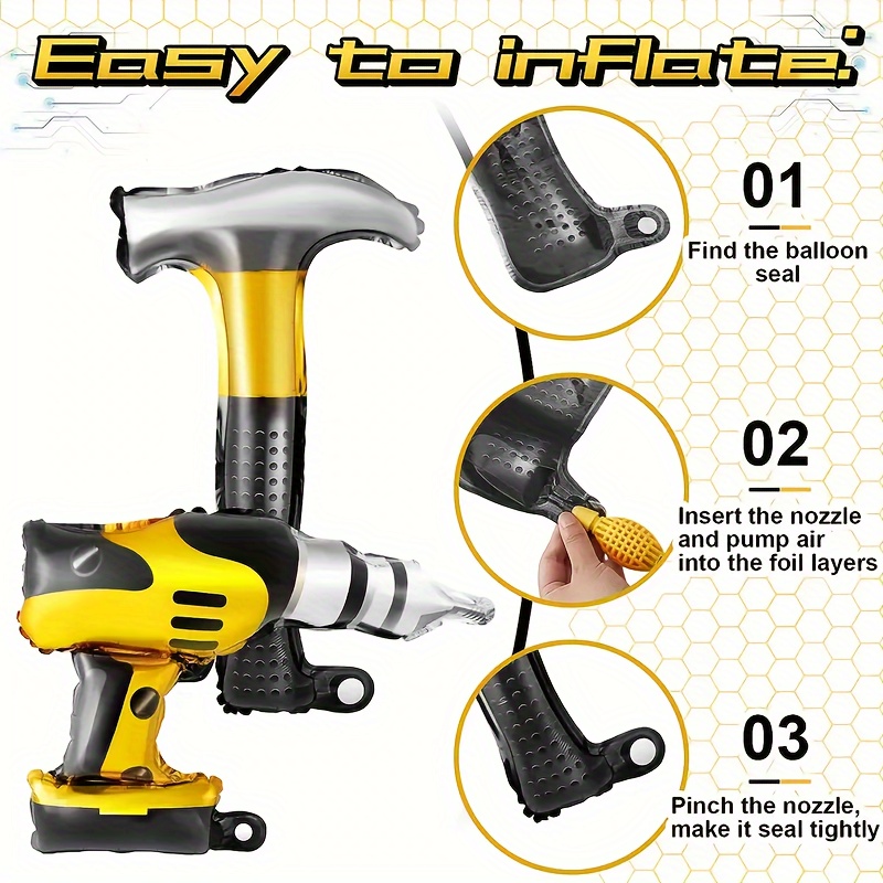 บอลลูนฟอยล์รูปเครื่องมือช่าง 2 - Power Tools Hammer บทวิจารณ์และราคา
