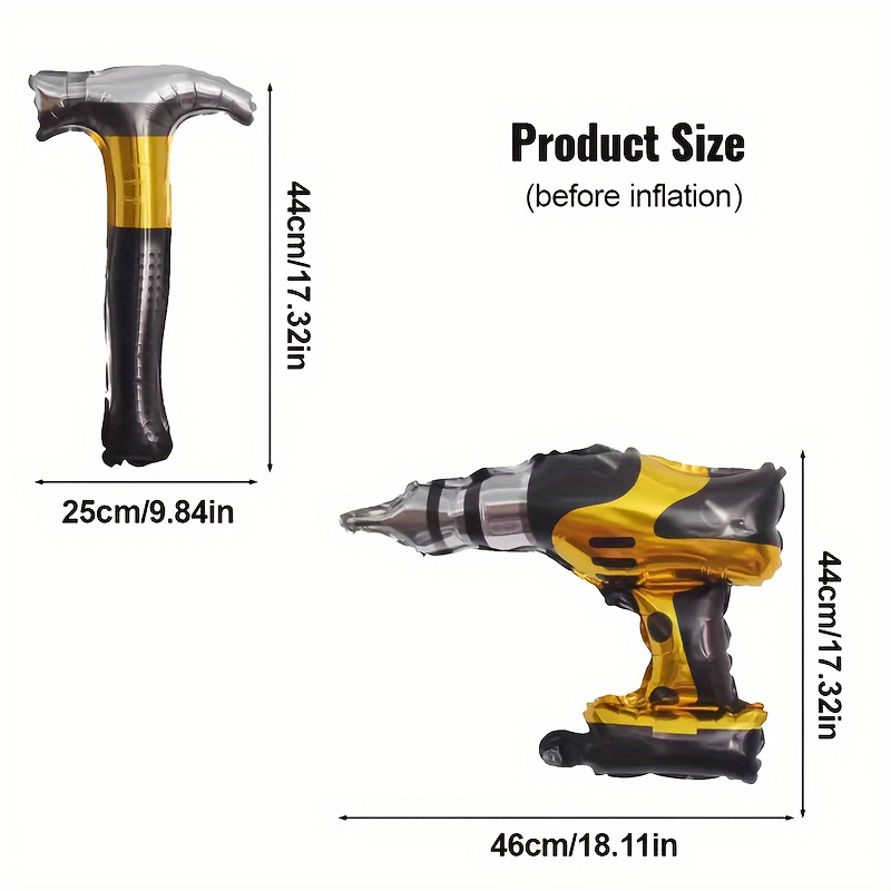 บอลลูนฟอยล์รูปเครื่องมือช่าง 2 - Power Tools Hammer บทวิจารณ์และราคา