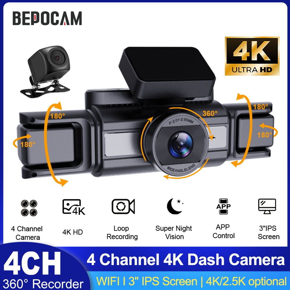 กล้องติดรถยนต์ BEPOCAM 4CH 4K  - Power Tools Japan บทวิจารณ์และราคา