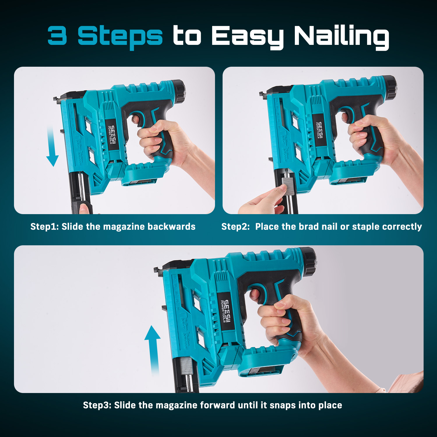 ปืนยิงตะปูลมไฟฟ้า SEESII แบบไร - Power Tools For Woodworking บทวิจารณ์และราคา