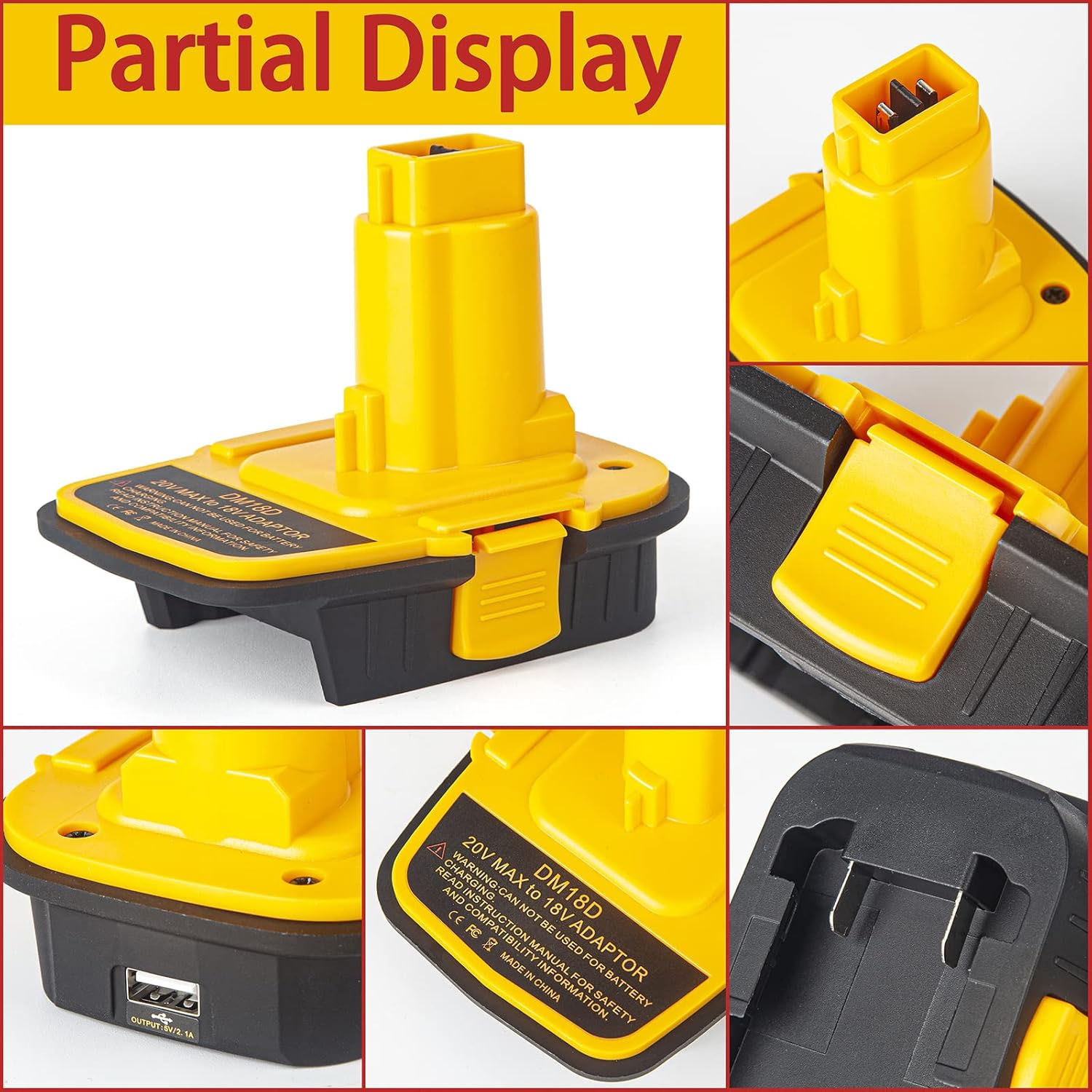 DM18D แบตเตอรี่อะแดปเตอร์ USB  - Power Tools Dewalt บทวิจารณ์และราคา